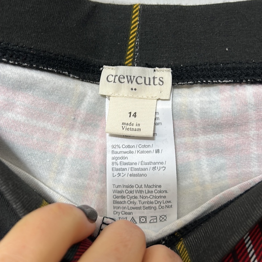 Girls Crew Cuts J Crew Plaid Leggings Size 14 - Picture 2 of 3
